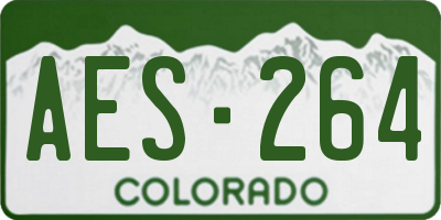 CO license plate AES264