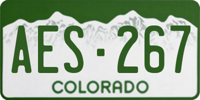 CO license plate AES267