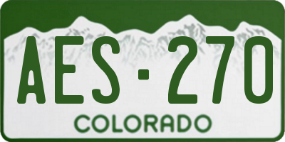 CO license plate AES270