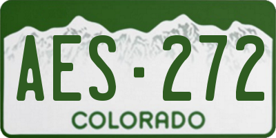 CO license plate AES272