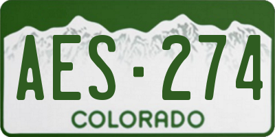 CO license plate AES274
