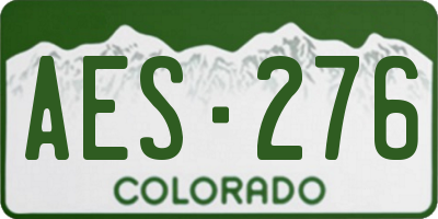 CO license plate AES276