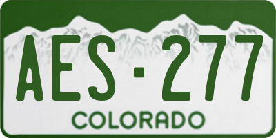 CO license plate AES277