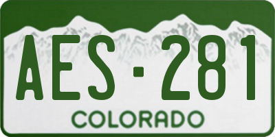 CO license plate AES281