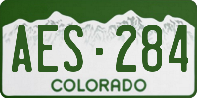 CO license plate AES284