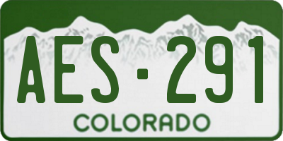 CO license plate AES291