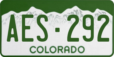 CO license plate AES292