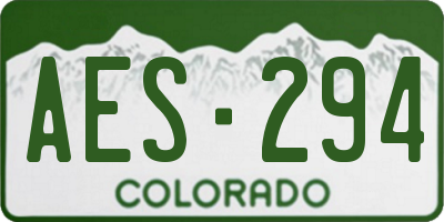 CO license plate AES294