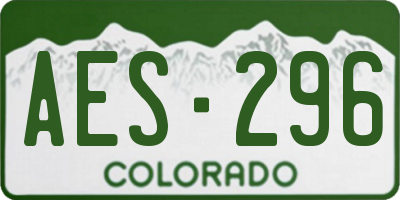 CO license plate AES296