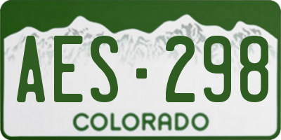 CO license plate AES298