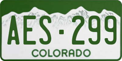 CO license plate AES299