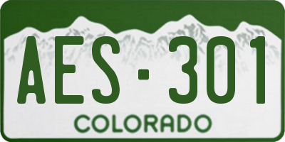 CO license plate AES301