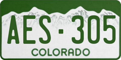 CO license plate AES305