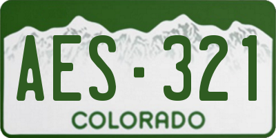 CO license plate AES321