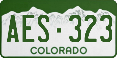 CO license plate AES323