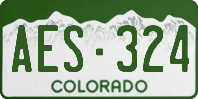 CO license plate AES324