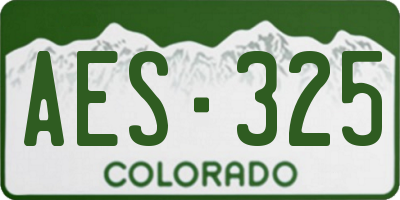 CO license plate AES325
