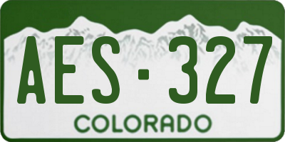 CO license plate AES327