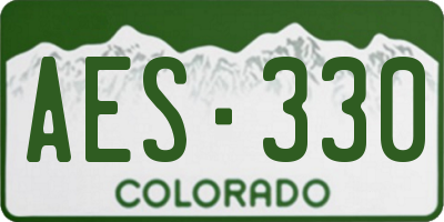 CO license plate AES330