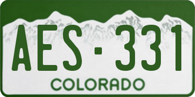 CO license plate AES331