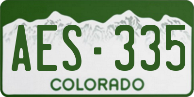 CO license plate AES335