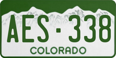 CO license plate AES338