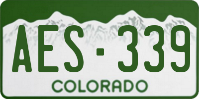 CO license plate AES339
