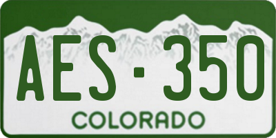 CO license plate AES350