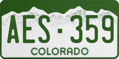 CO license plate AES359