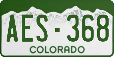 CO license plate AES368