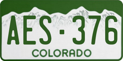 CO license plate AES376