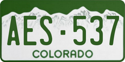 CO license plate AES537