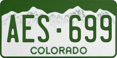CO license plate AES699