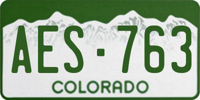 CO license plate AES763