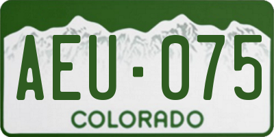 CO license plate AEU075