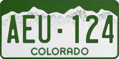 CO license plate AEU124