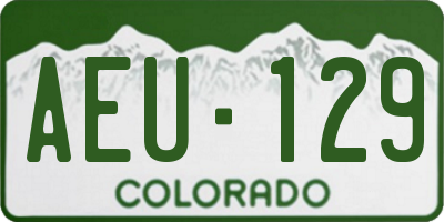 CO license plate AEU129