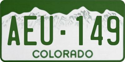 CO license plate AEU149