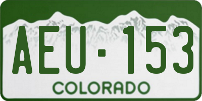 CO license plate AEU153
