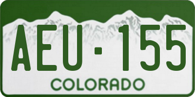 CO license plate AEU155