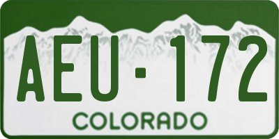 CO license plate AEU172