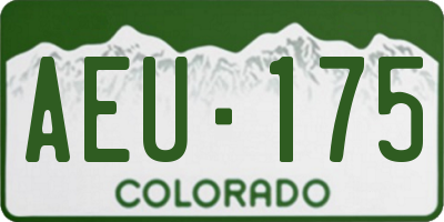 CO license plate AEU175