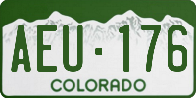 CO license plate AEU176