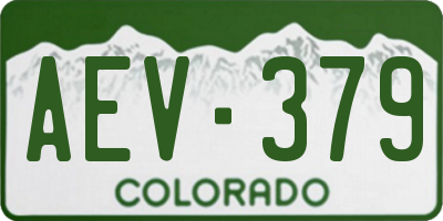 CO license plate AEV379