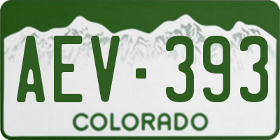 CO license plate AEV393