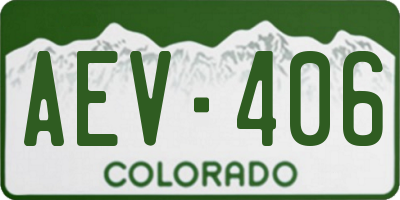 CO license plate AEV406