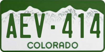 CO license plate AEV414