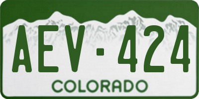 CO license plate AEV424