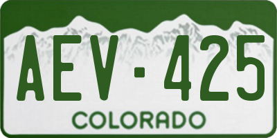 CO license plate AEV425
