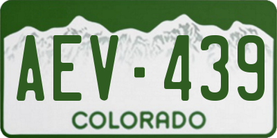 CO license plate AEV439